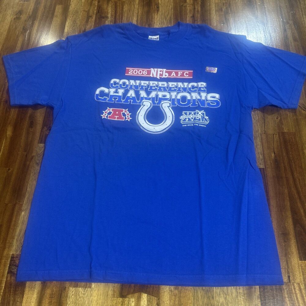 Vintage 2006 Conference Champions Indianapolis Colts T Shirt Size L NEW